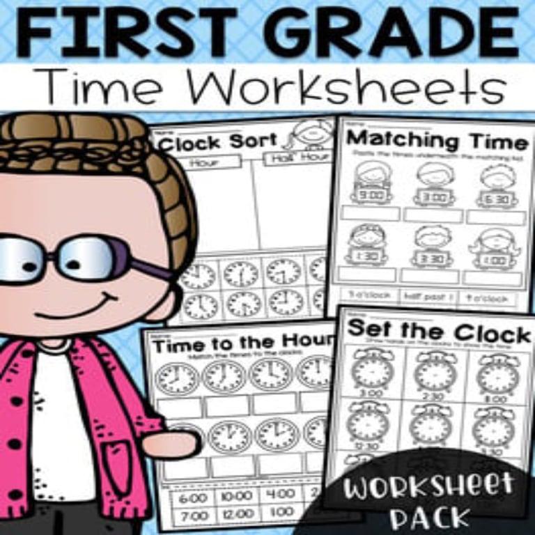 Elementary school Worksheet | First Grade Time Worksheets – Hour, Half Hour & Quarter Hour