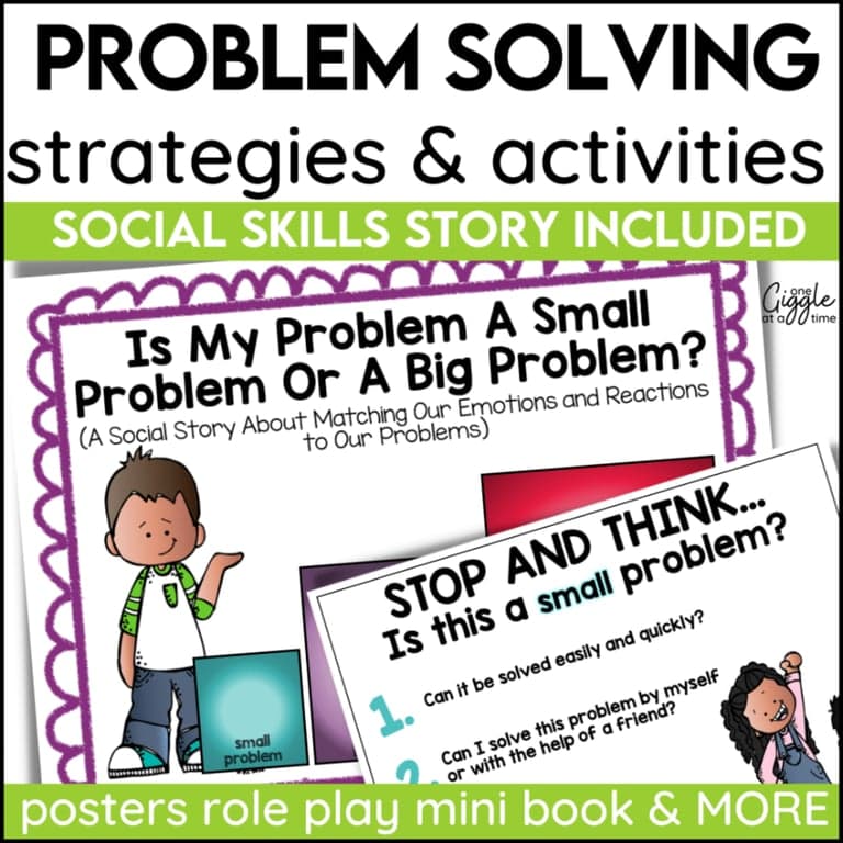 Elementary school Lesson Package | Social Stories Problem Solving Activities & Skills Strategies & Scenarios