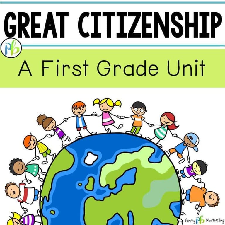 Elementary school Lesson Package | Citizenship Social Studies Unit for First Grade