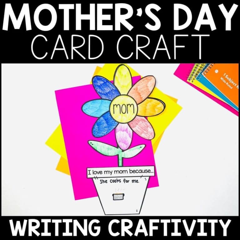 Elementary school Material | Mother’s Day Paper Craft Activity and Creative Writing