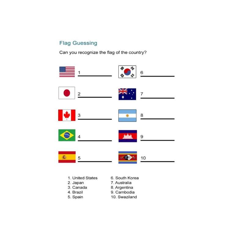 Elementary school Worksheet | Can You Identify the Country Flag?