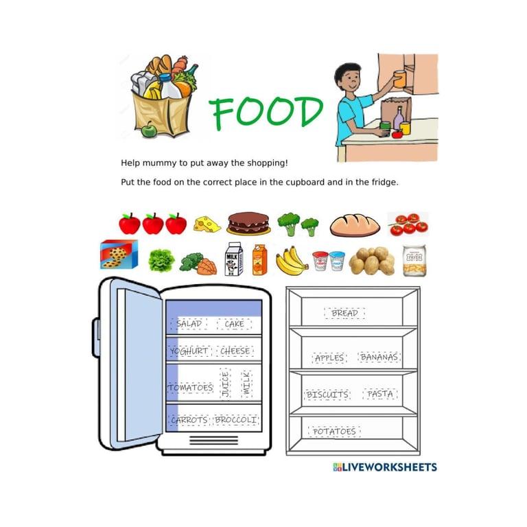 Elementary school Worksheet | Food