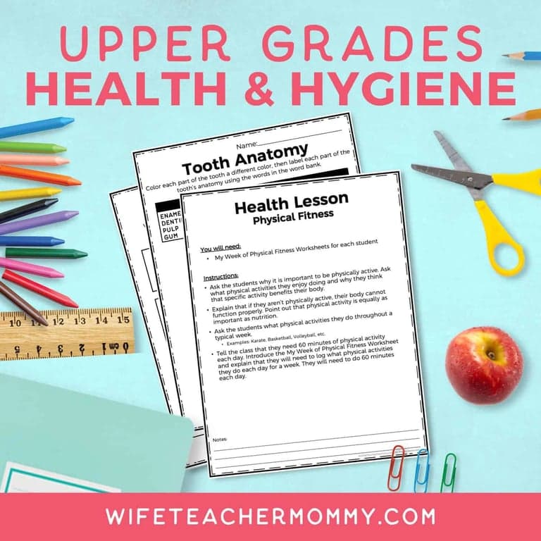 Elementary school Lesson Package | Health & Hygiene for Upper Grades – Lesson Plans, Worksheets & More