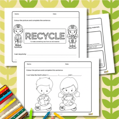 Elementary school Worksheet | Recycling