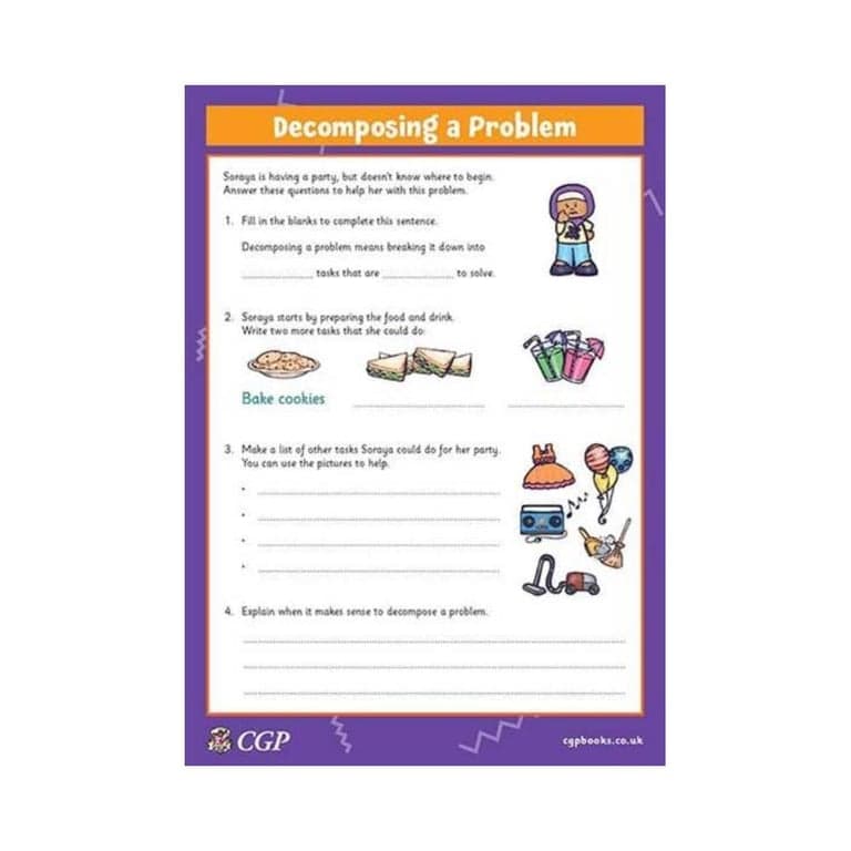 Elementary school Worksheet | Decomposing Problems