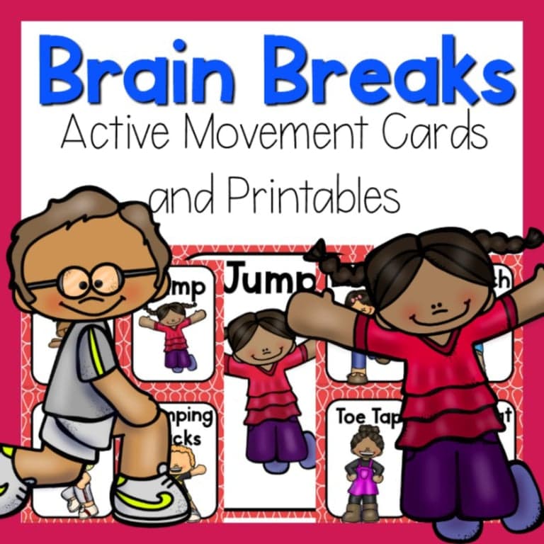 Elementary school Energizer | Brain Breaks – Movement Cards and Printables