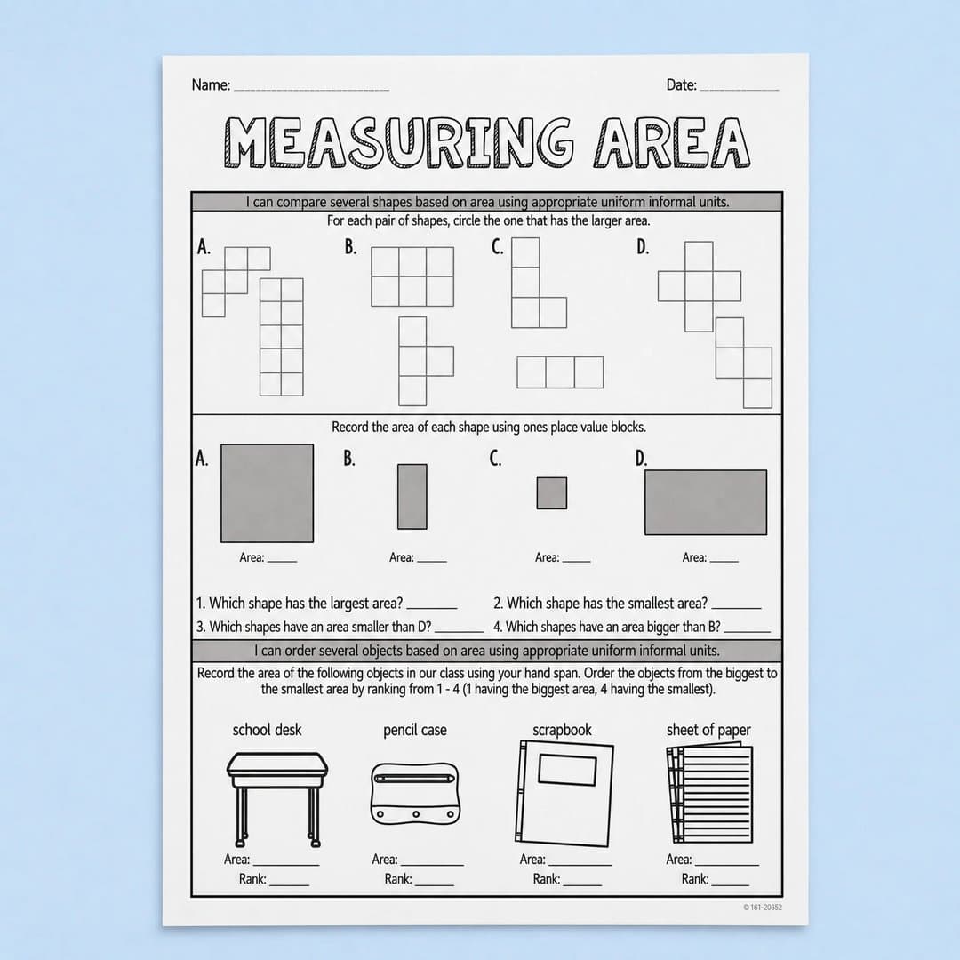 Elementary school Worksheet | Year 2 Mathematics Assessment Area