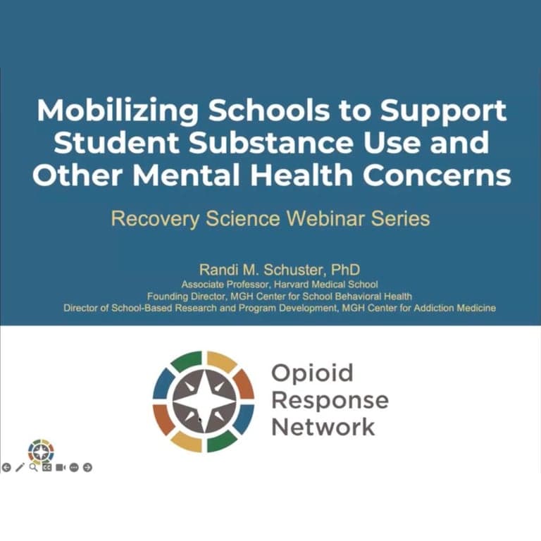 Elementary school Webinar | Mobilizing Schools to Support Student Substance Use and Other Mental Health Concerns