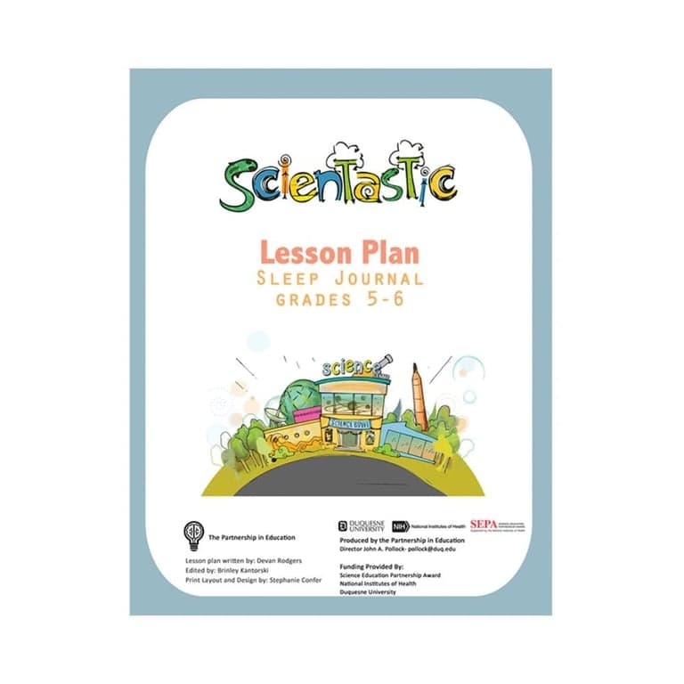 Elementary school Lesson Package | Scientastic Sleep Journal