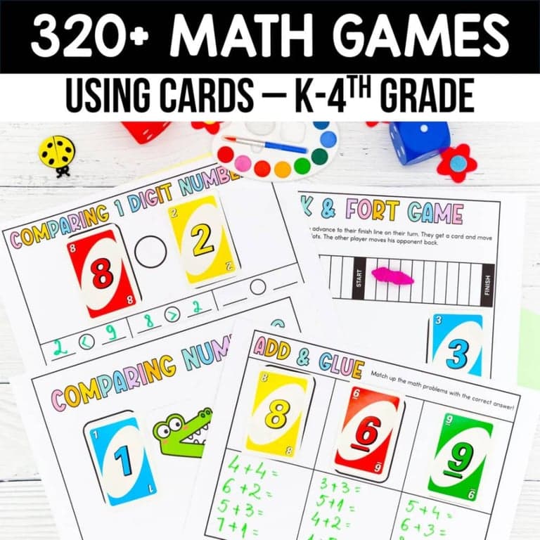 Elementary school Game | Math Card Games Mega Bundle - CCSS Aligned K-4th Grade