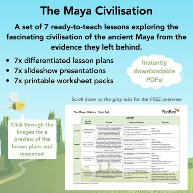 Elementary school Lesson Package | The Maya Civilisation - The Complete Series (7 Lessons)