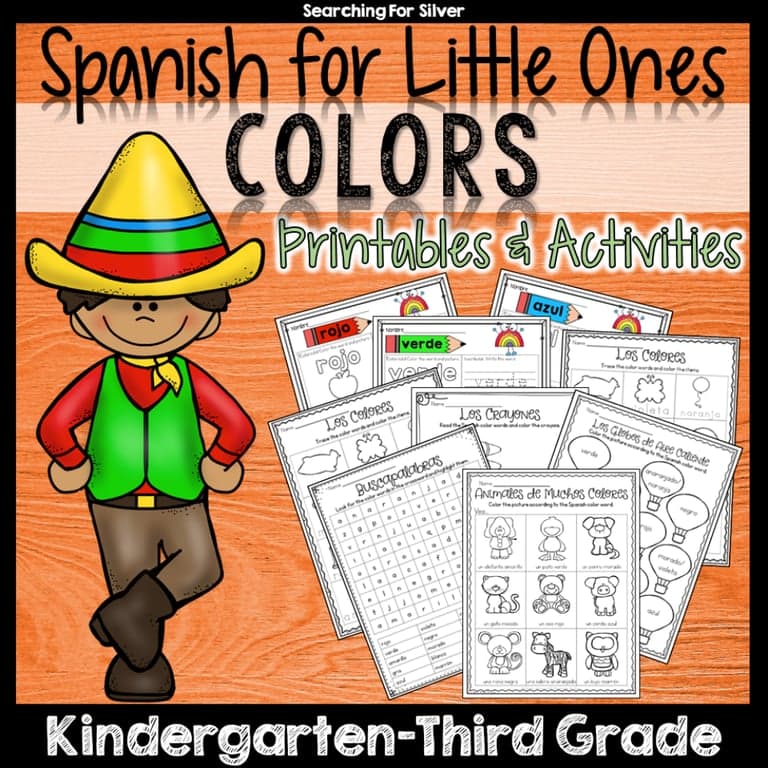 Elementary school Lesson Package | Spanish Colors Printables & Activities
