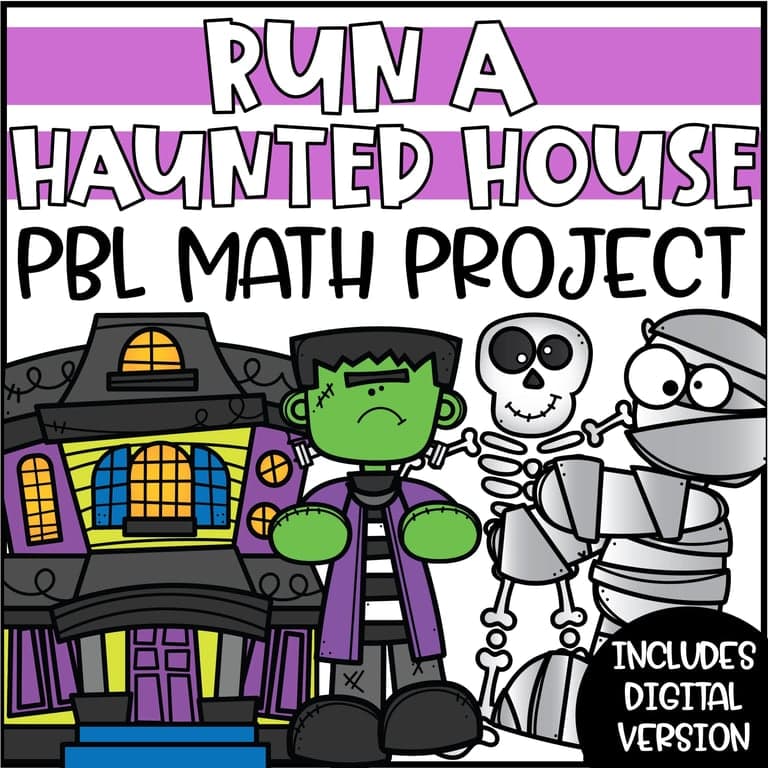Elementary school Lesson Package | Run a Haunted House PBL Math Project