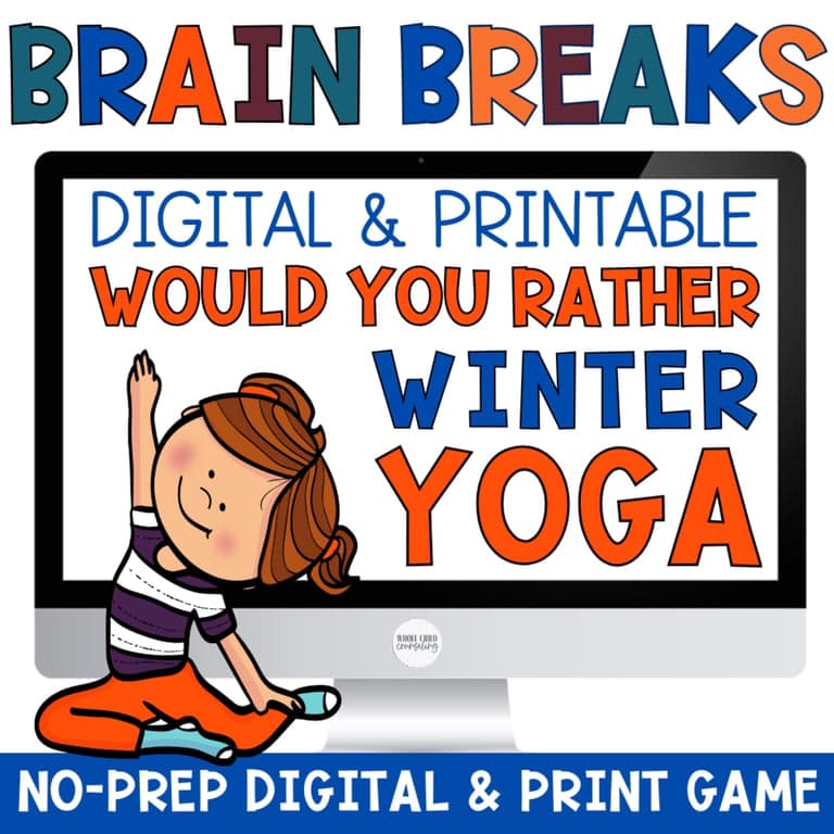 Elementary school Energizer | Winter Would You Rather? Yoga Brain Breaks Yoga Game