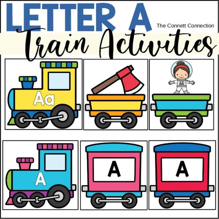 Elementary school Lesson Package | Letter A Train Worksheets and Centers