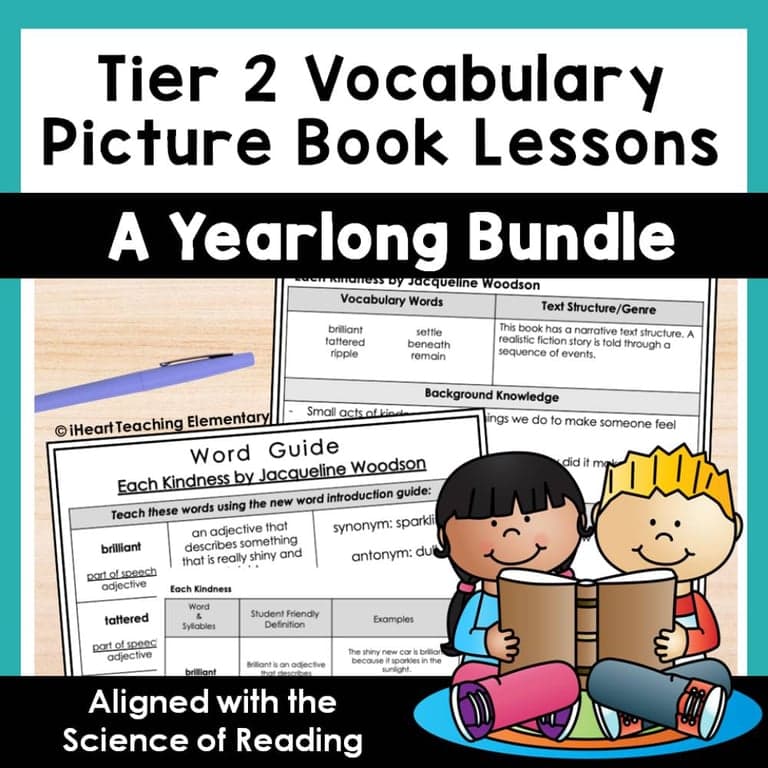 Elementary school Lesson Package | Tier 2 Vocabulary Using Context Clues in Picture Books for Vocabulary Building