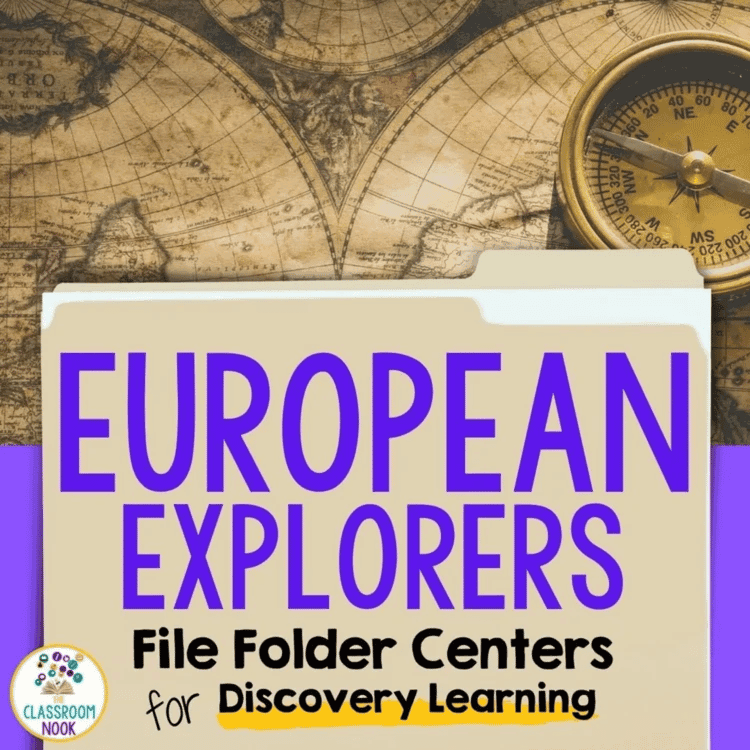 Elementary school Lesson Package | Social Studies File Folder Centers: European Explorers & Age of Exploration