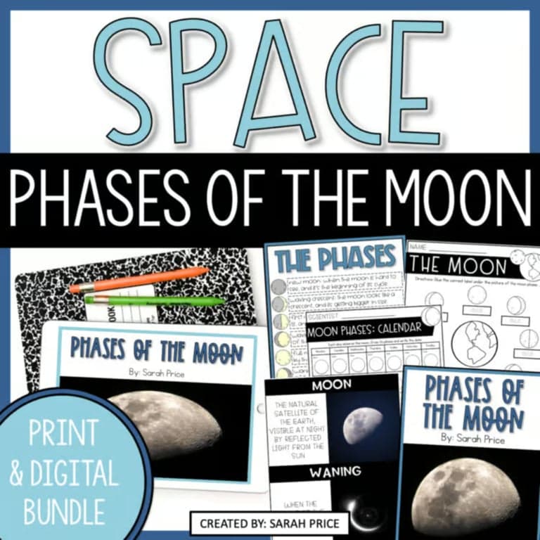 Elementary school Lesson Package | Phases of the Moon Activities Bundle - 2nd & 3rd Grade Astronomy Science Unit