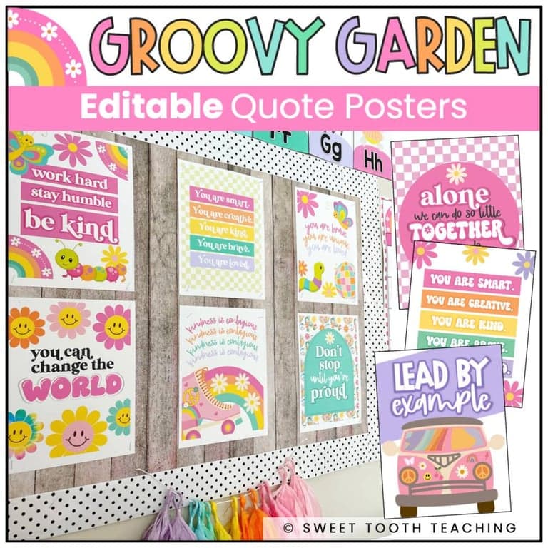 Elementary school Poster | Editable Quotes for Classroom Decor