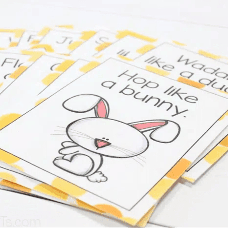 Elementary school Energizer | Spring Movement Cards