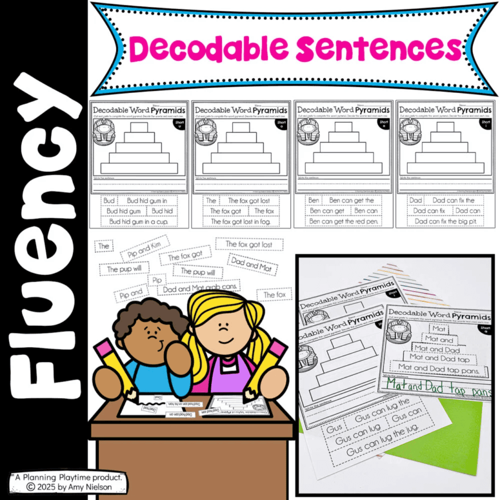 Elementary school Worksheet | Pyramid Decodable Word