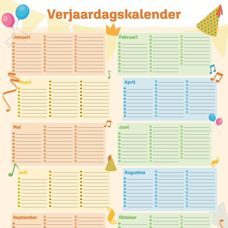 Elementary school Poster | "Who Has a Birthday Celebrates" Birthday Calendar Poster