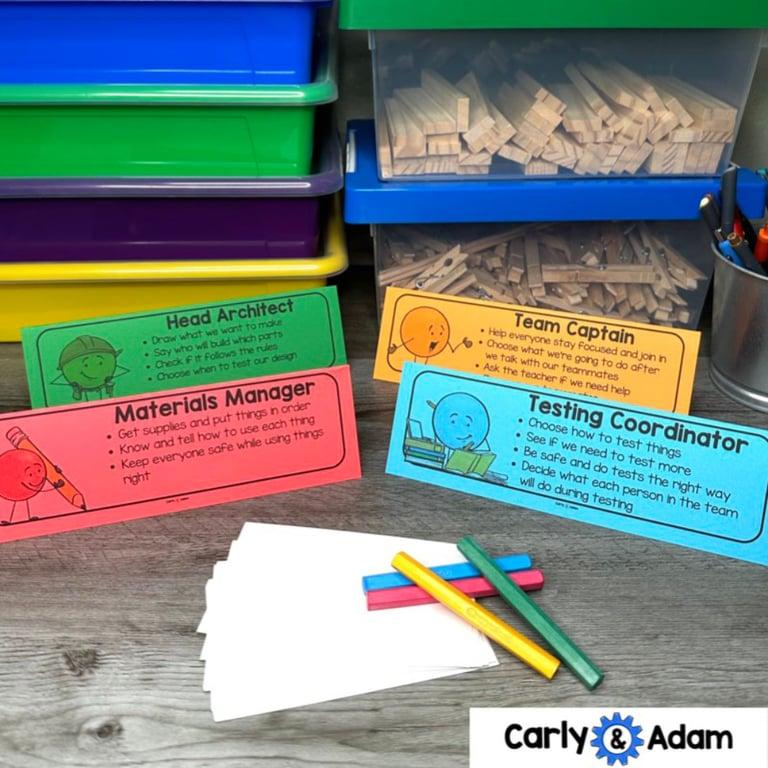 Elementary school Lesson Idea | Back to School Team Building STEM Challenge With Group Roles