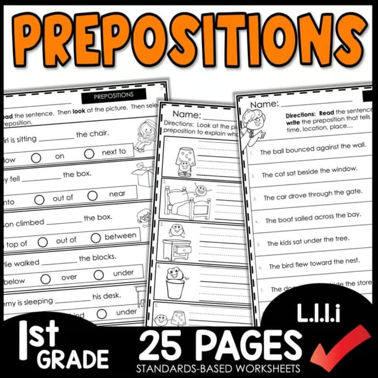 Elementary school Worksheet | Prepositions Worksheets
