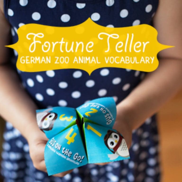 Elementary school Material | German Zoo Animal Vocabulary Printable