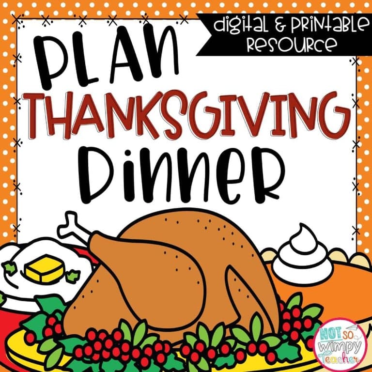Elementary school Lesson Package | Thanksgiving Math Project Based Learning Printable and Digital Activity