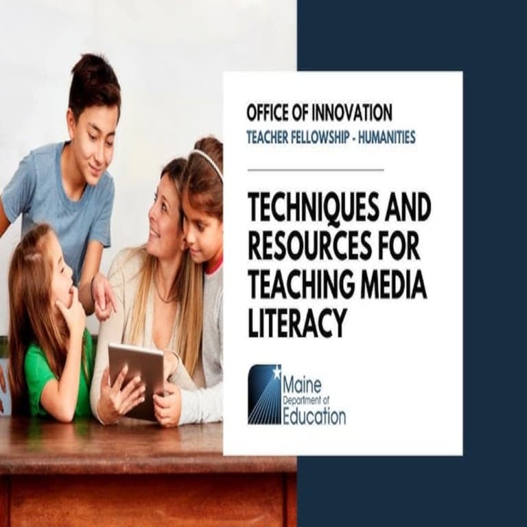 Elementary school Webinar | Techniques and Resources for Teaching Media Literacy