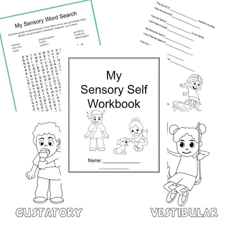 Elementary school Workbook | My Sensory Self for Kids