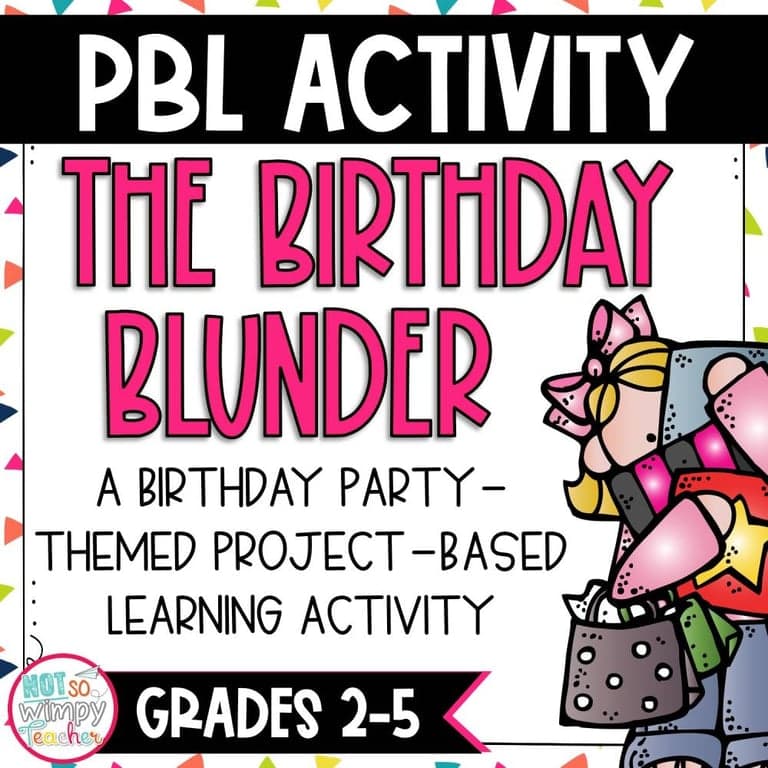 Elementary school Lesson Package | Birthday Project Based Learning Activity