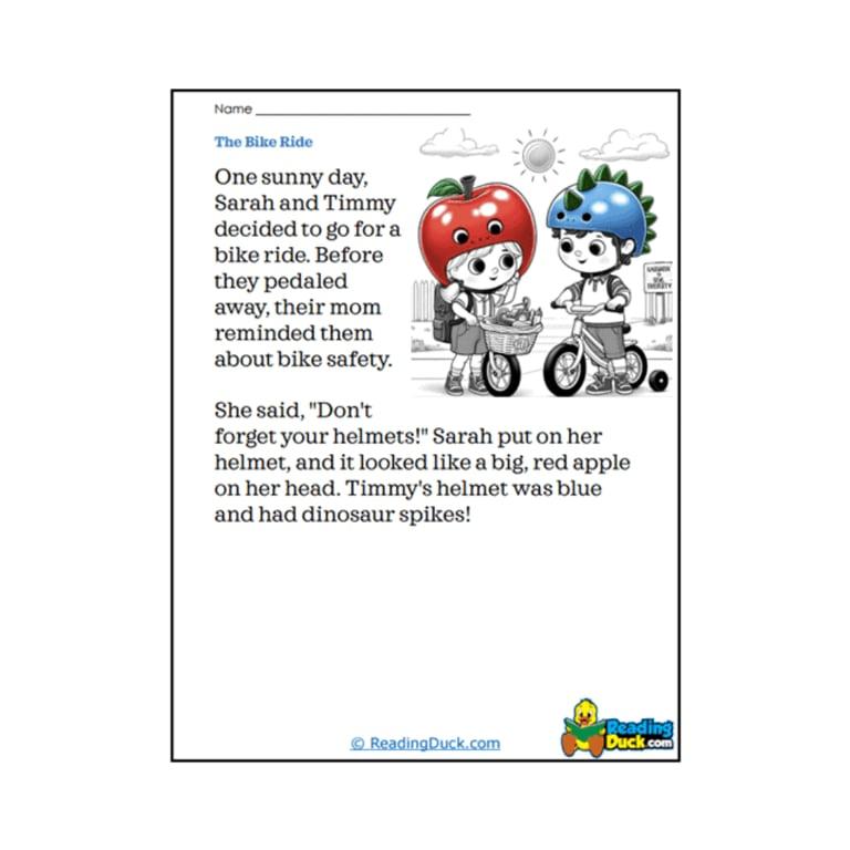 Elementary school Material | A Helmet Adventure
