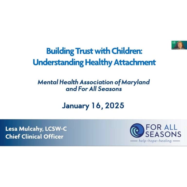 Elementary school Webinar | Building Trust With Children: Healthy Attachment