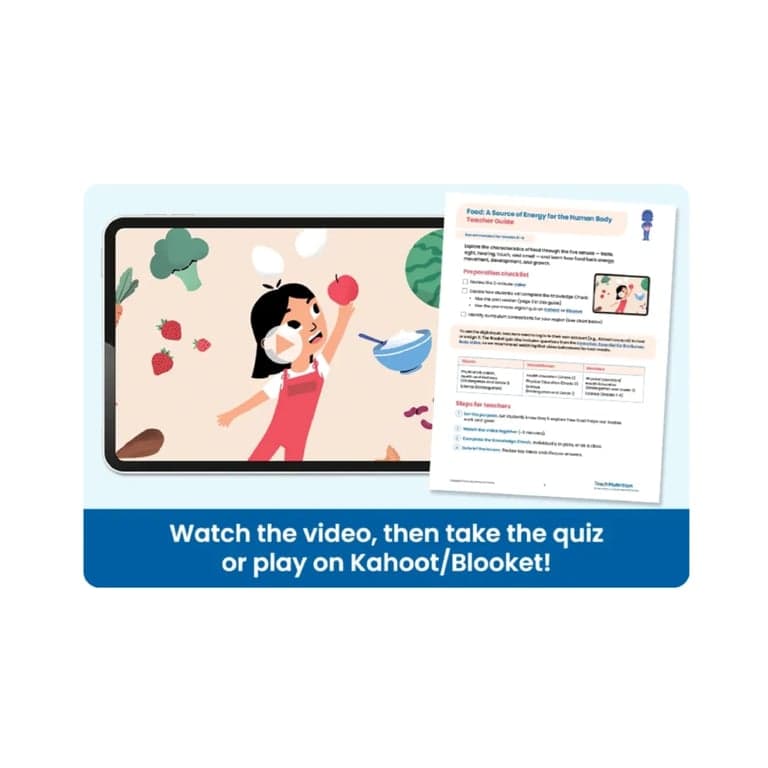 Elementary school Lesson Package | Food: A Source of Energy for the Human Body