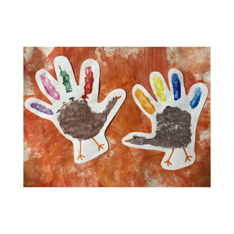 Elementary school Lesson Idea | Handprint Turkeys Lesson Plan