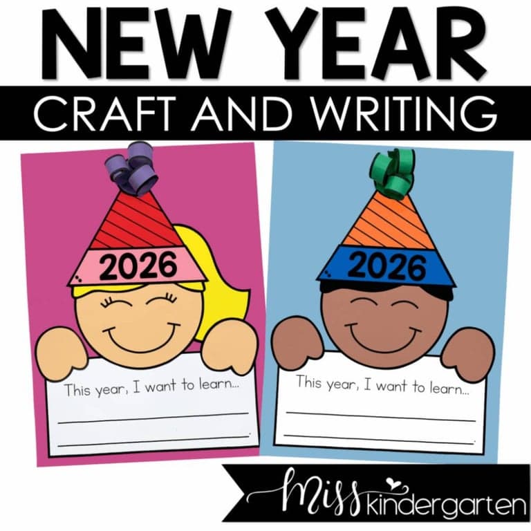 Elementary school Material | New Year Craft and Writing for 2026