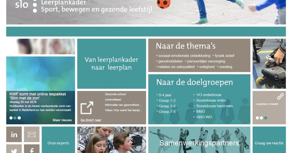 Curriculum framework for a healthy lifestyle