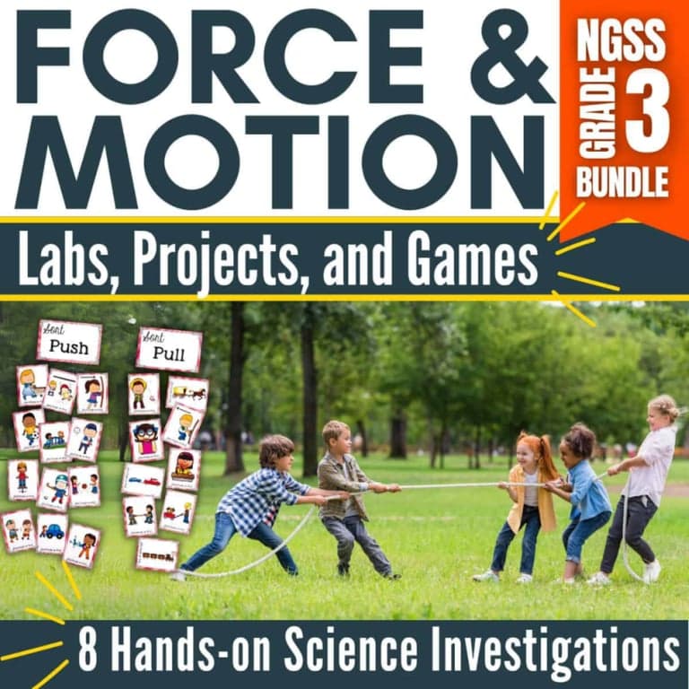 Elementary school Lesson Package | Force and Motion Third Grade Science Stations