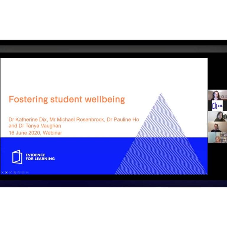 Elementary school Webinar | Fostering Student Wellbeing