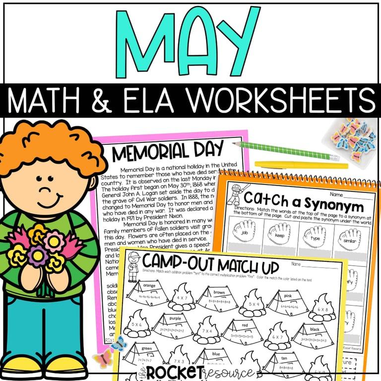Elementary school Lesson Package | Cinco de Mayo, Mother’s Day, & Memorial Day Reading Passages