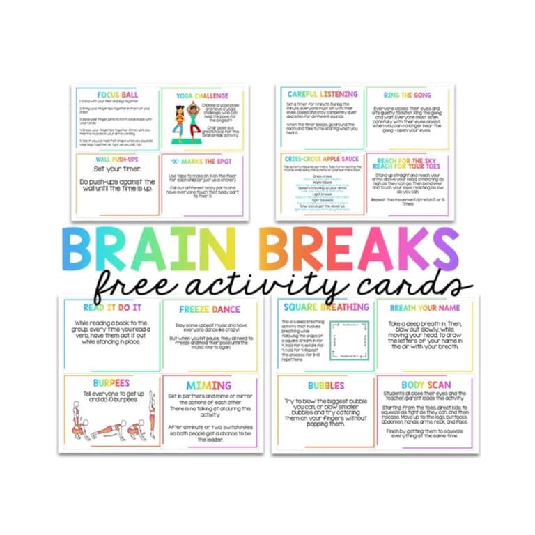 Elementary school Energizer | Brain Breaks Activity Cards