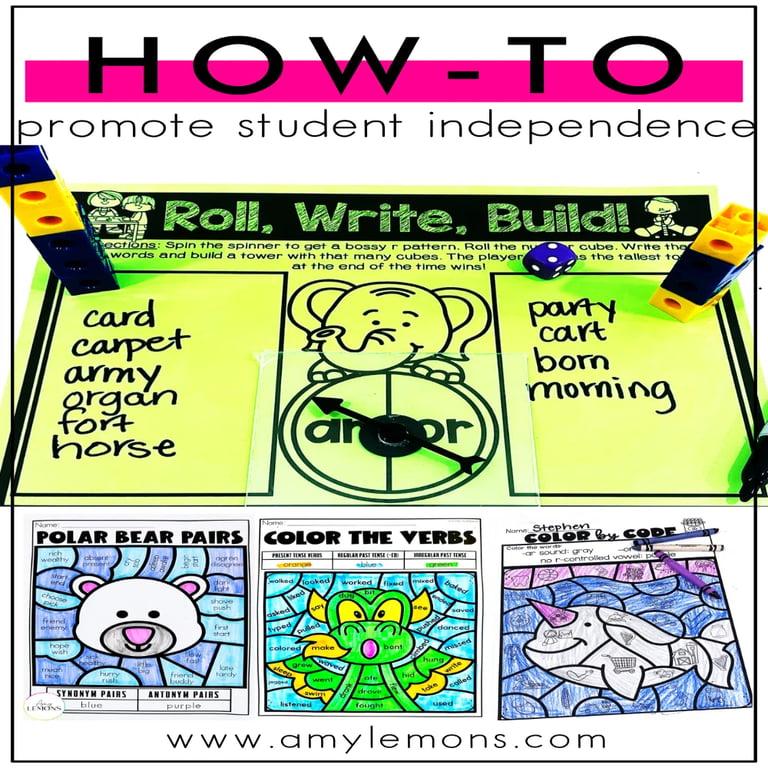 Elementary school Blog | Independent Learning Activities to Promote Student Independence 