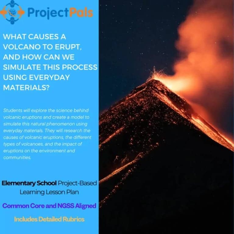 Elementary school Lesson Idea | What Causes a Volcano to Erupt, and How can We Simulate This Process Using Everyday Materials?