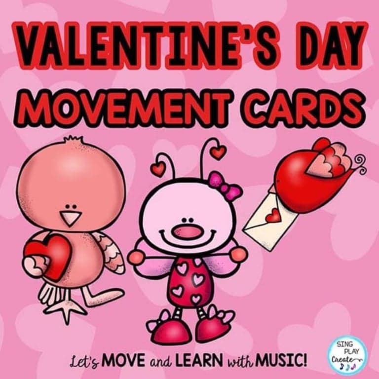 Elementary school Energizer | Valentine’s Day Movement Task Cards