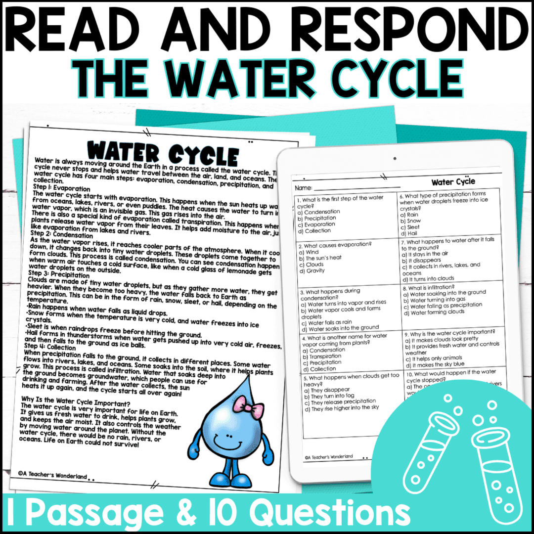Elementary school Material | The Water Cycle Reading Passage
