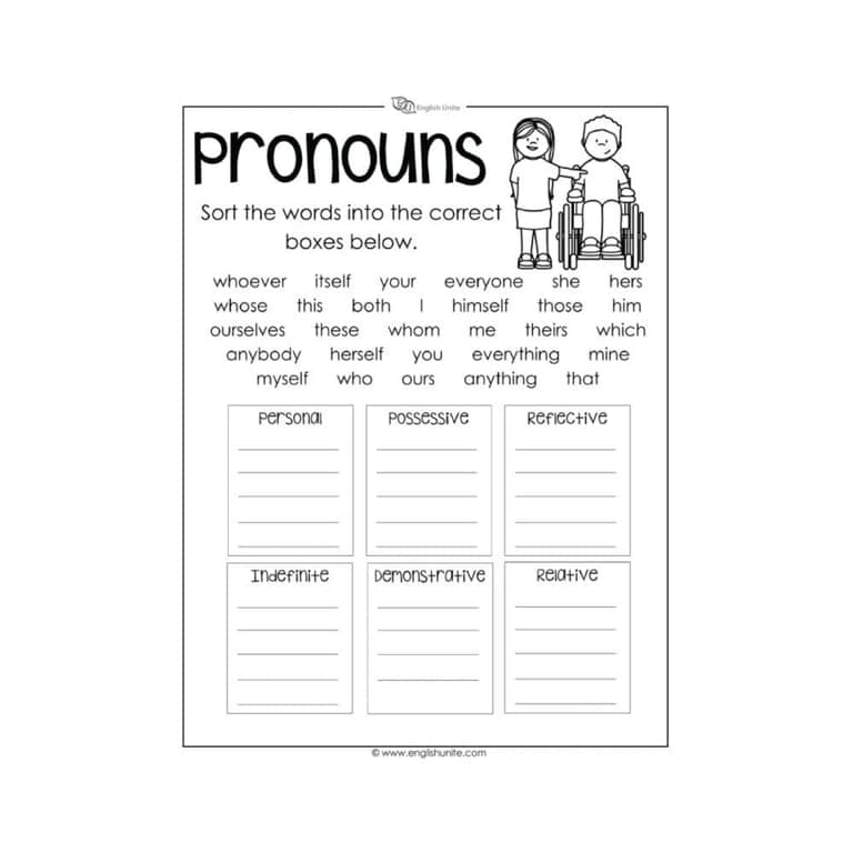 Elementary school Worksheet | Pronouns