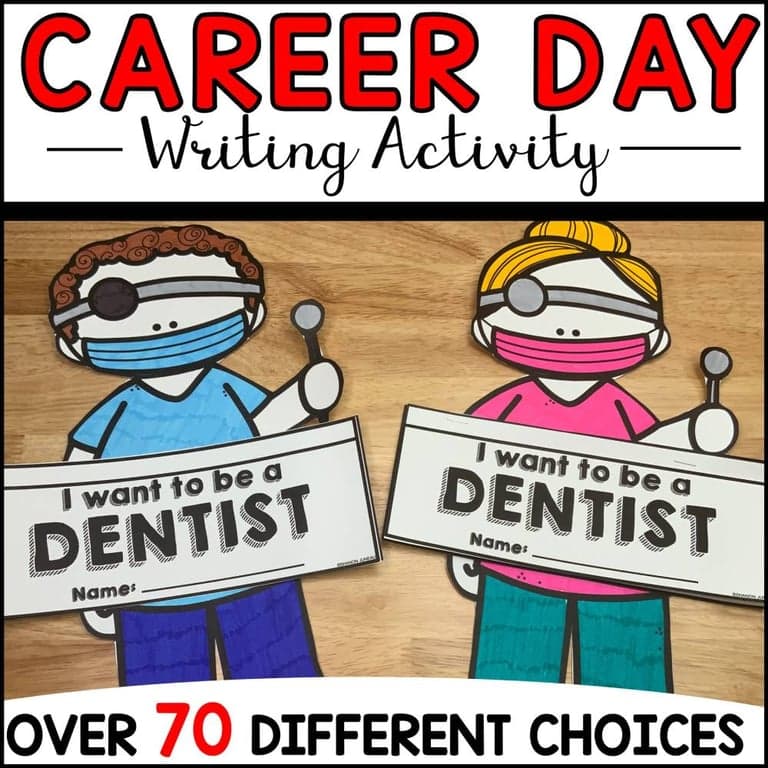 Elementary school Lesson Package | Career Day Writing and Craft Activity