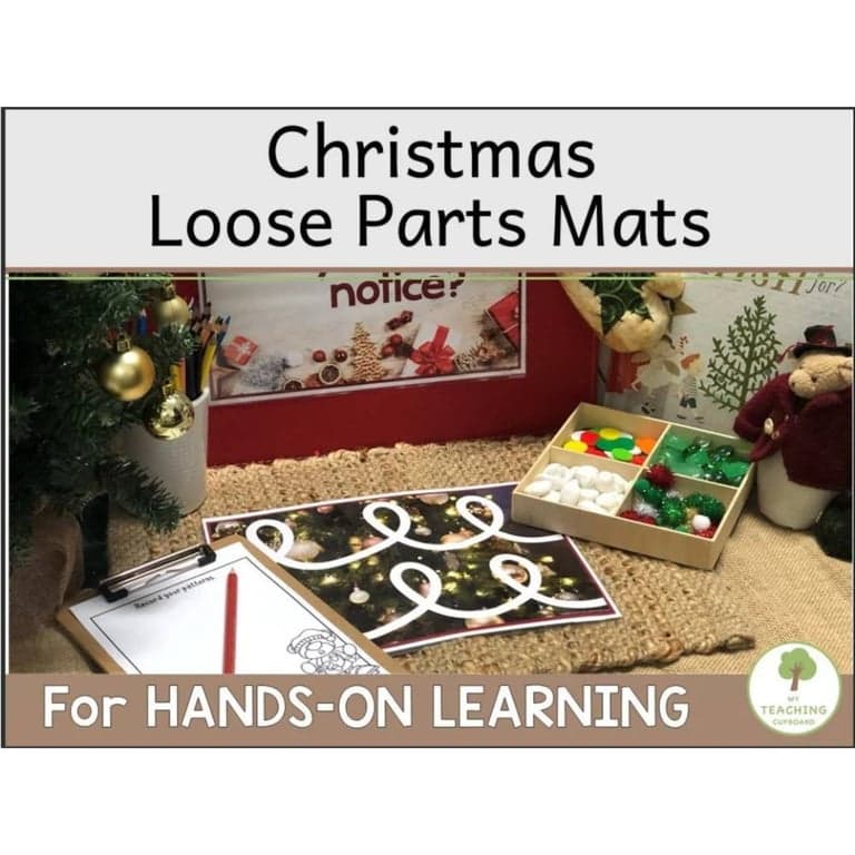 Elementary school Material | Christmas Loose Parts Mats